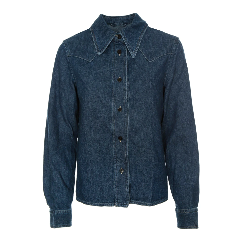 Closed Western Denim Skjorta Blue, Dam