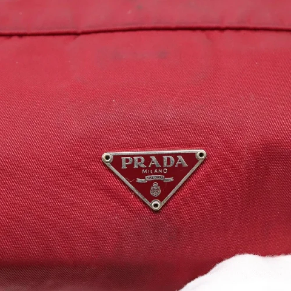 Prada Vintage Pre-owned Nylon pouches Red Dames