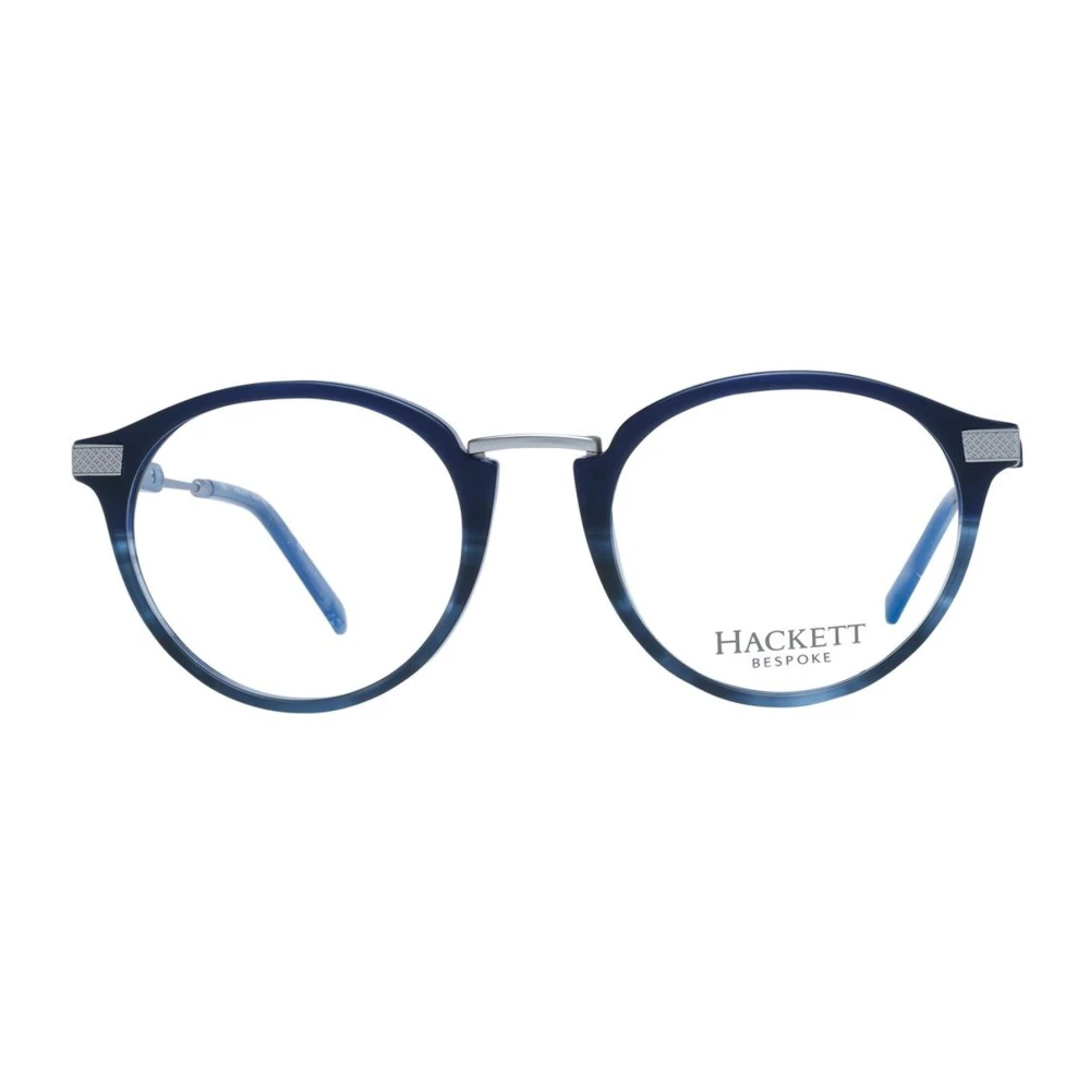 Hackett Blauwe Ronde Acetaat Optische Monturen Blue Heren