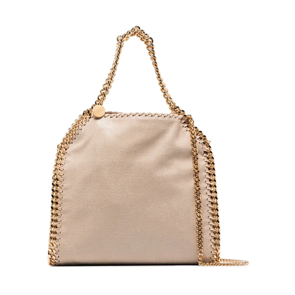 Stella Mccartney Whipstitch Chain Trim Beige Tas Beige Dames
