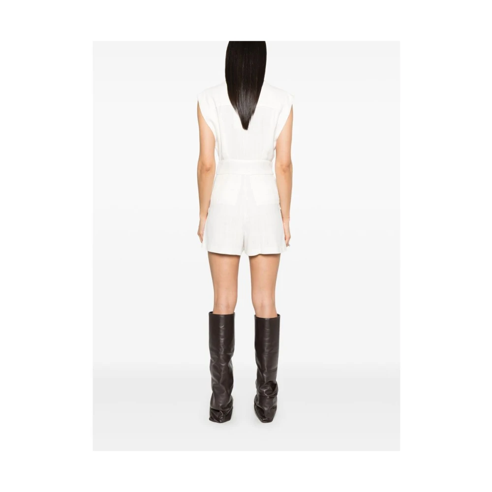 IRO Witte Jumpsuit met Drukknopen Sluiting White Dames