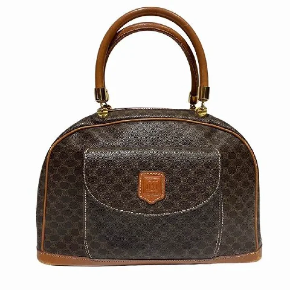 Celine Vintage Pre-owned Canvas handbags Brown Dames