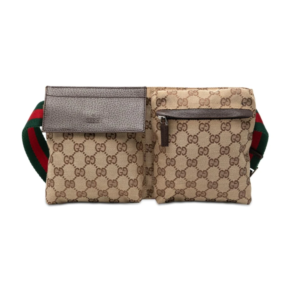 Gucci Vintage Women's Brown Pre-Owned Vintage Monogram Canvas Belt Bag