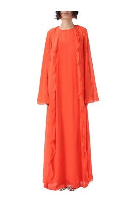 elegant-coral-midi-dress