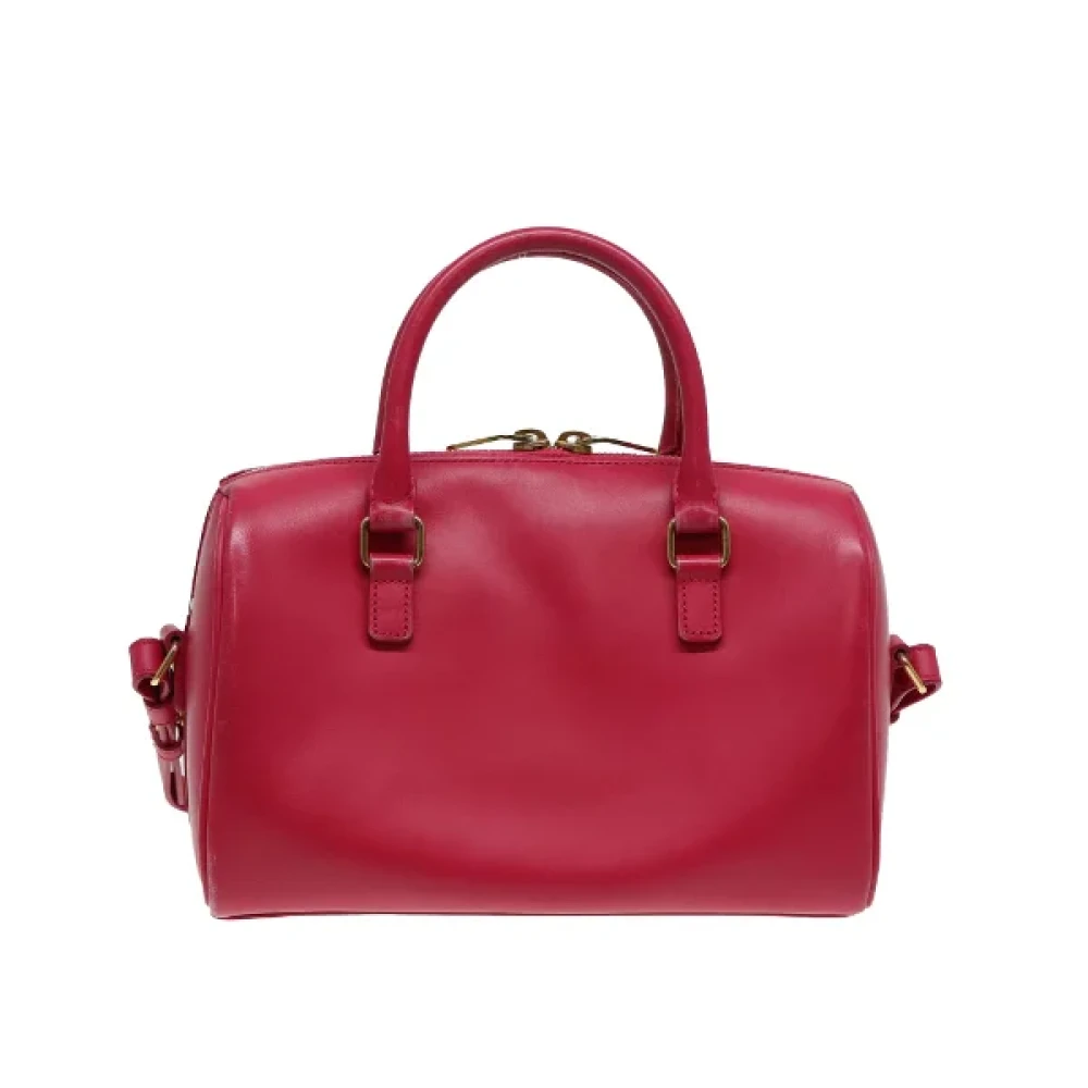Saint Laurent Vintage Pre-owned Leather handbags Red Dames