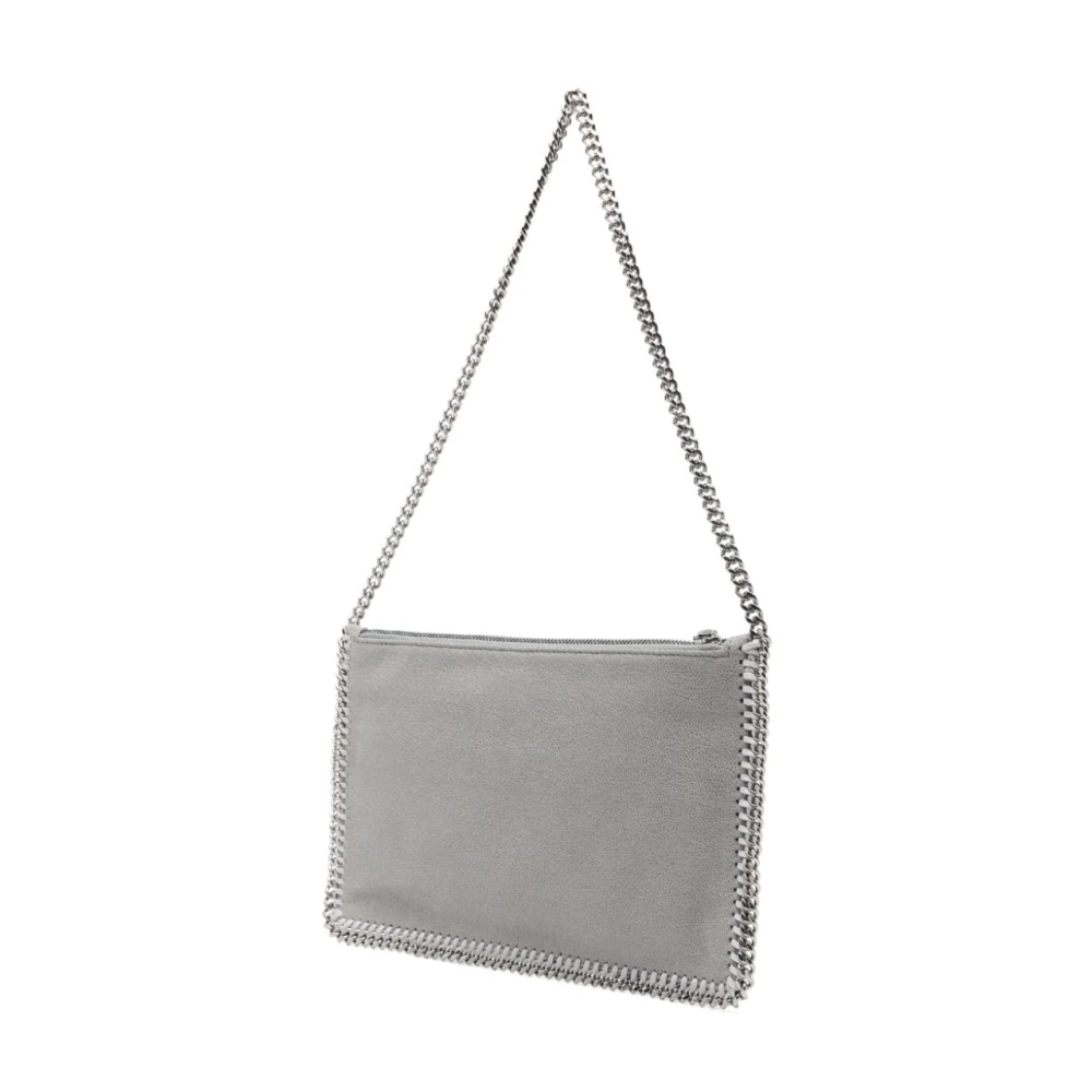Stella Mccartney Gescheurd Effect Ketting-Link Schoudertas Gray Dames