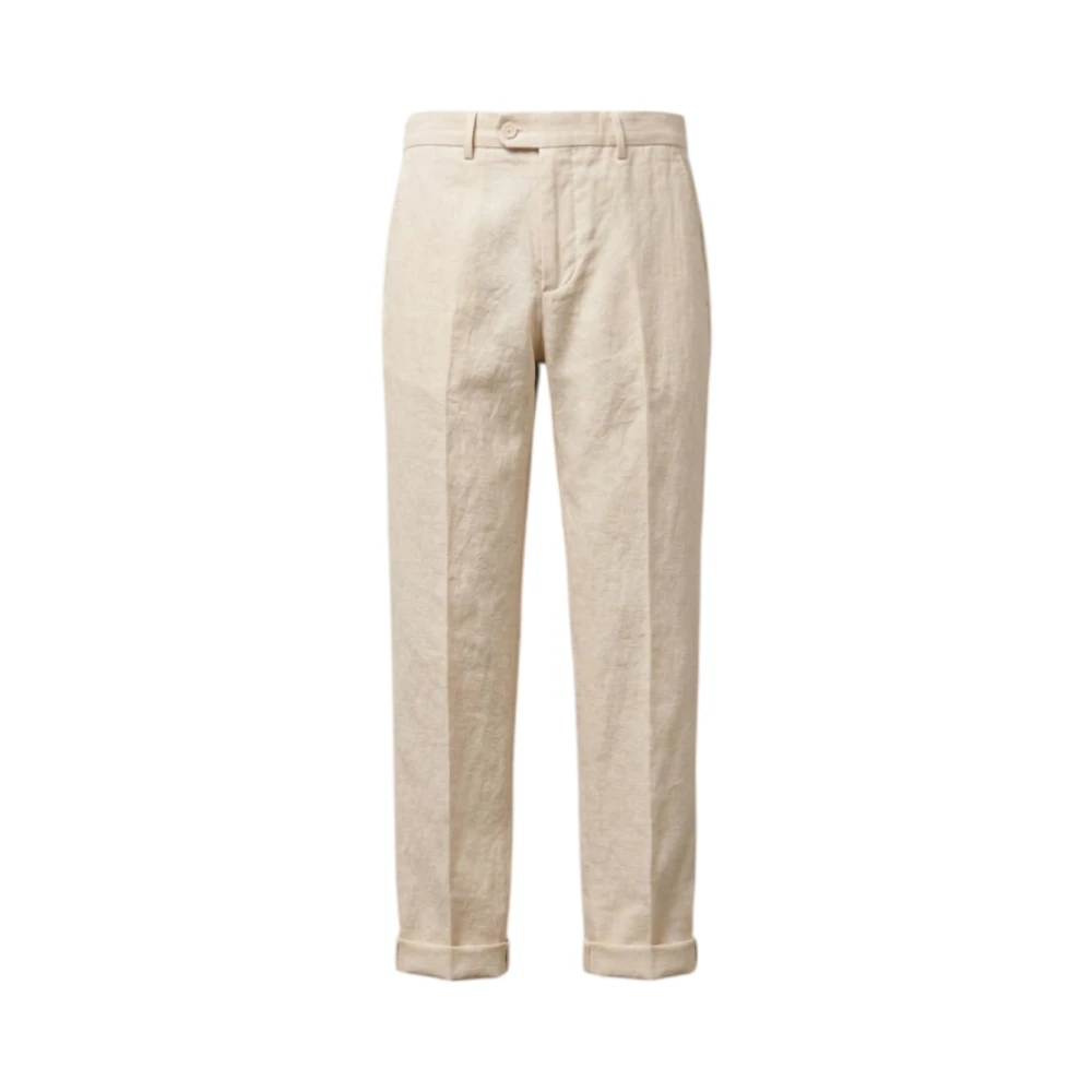 Liu Jo Mannelijk Beige Broeken Heren, S, Leer, Slim-Fit Broek