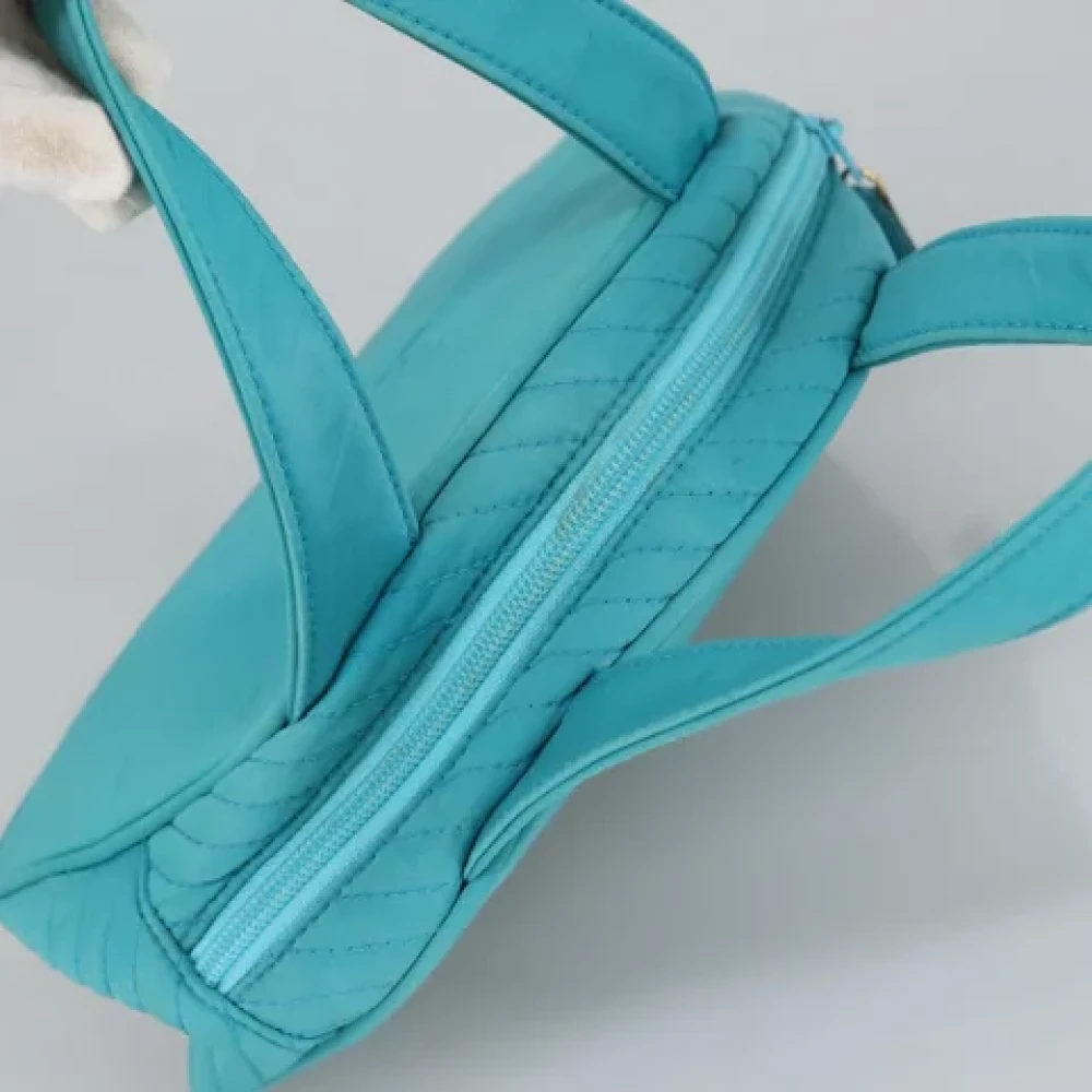 Saint Laurent Vintage Pre-owned Nylon handbags Blue Dames