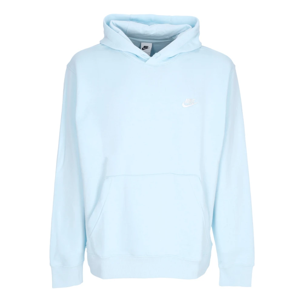 Nike Mannelijk Blauw Fleece Hoodie Met Voorzak