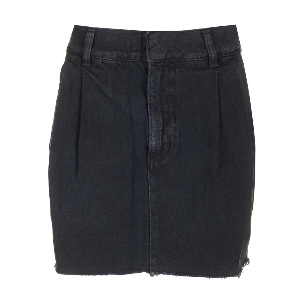 Agolde Black Becker Mini Skirt - Female - Denim Skirts - W26 - Skirts