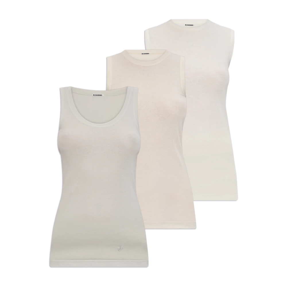 Jil Sander Beige Trepack Med Toppar