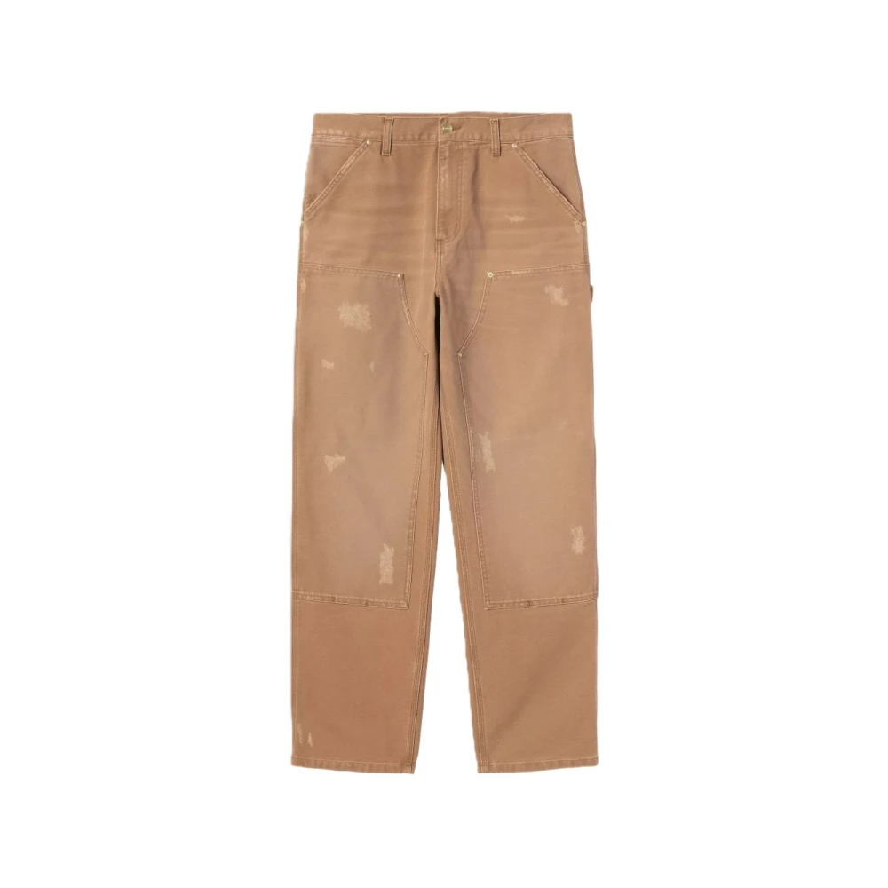 Carhartt Wip Men's Brown Double Knee Pant - Straight Trousers - W33 - Trousers