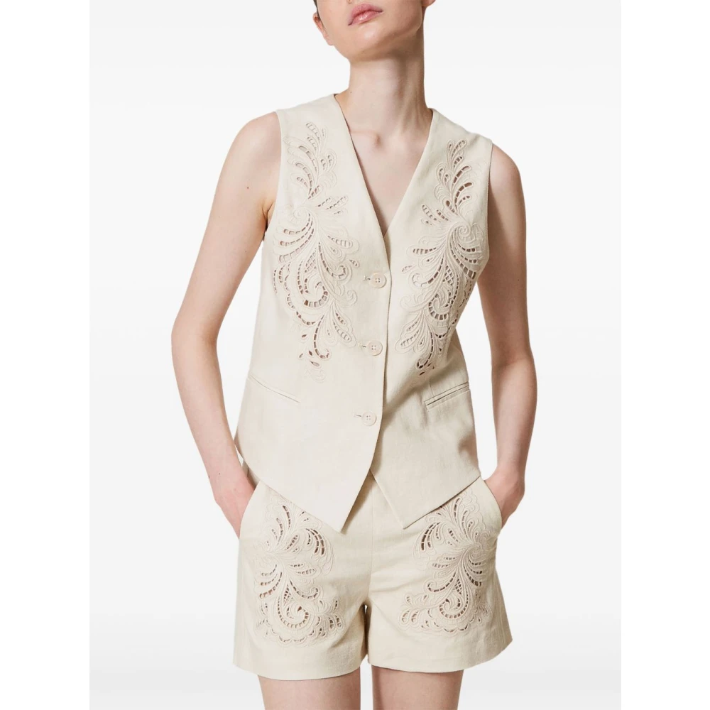 Twinset Stijlvolle Top voor Vrouwen Beige Dames
