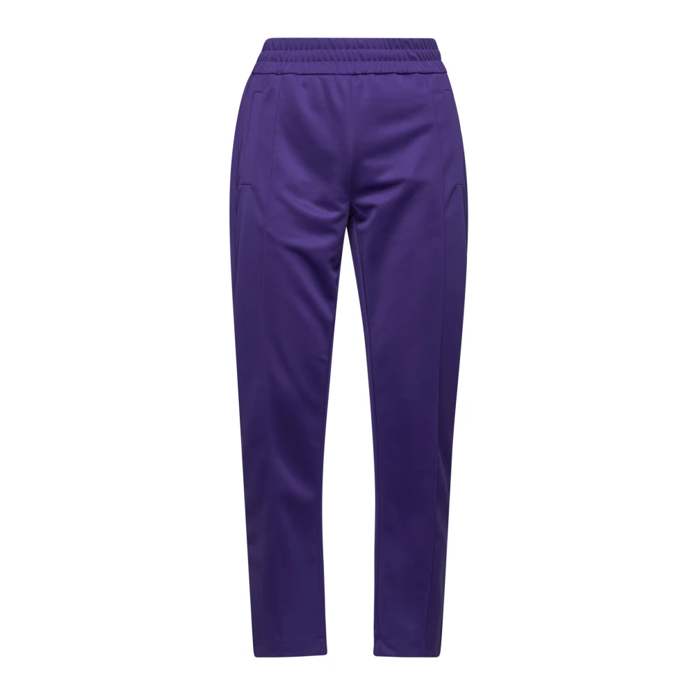 Palm Angels Paarse gebogen logo broek Purple Heren