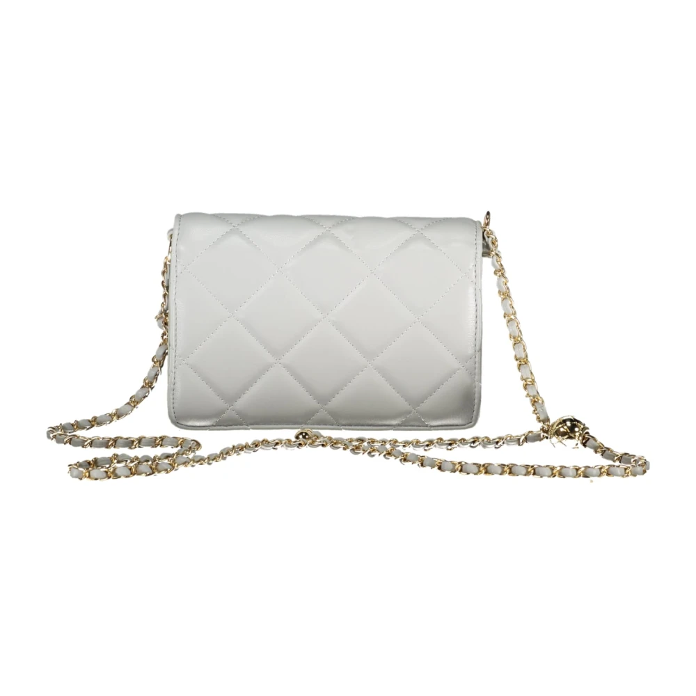 Valentino by Mario Valentino Grijze Schoudertas met Ketting en Contrastdetails Gray Dames