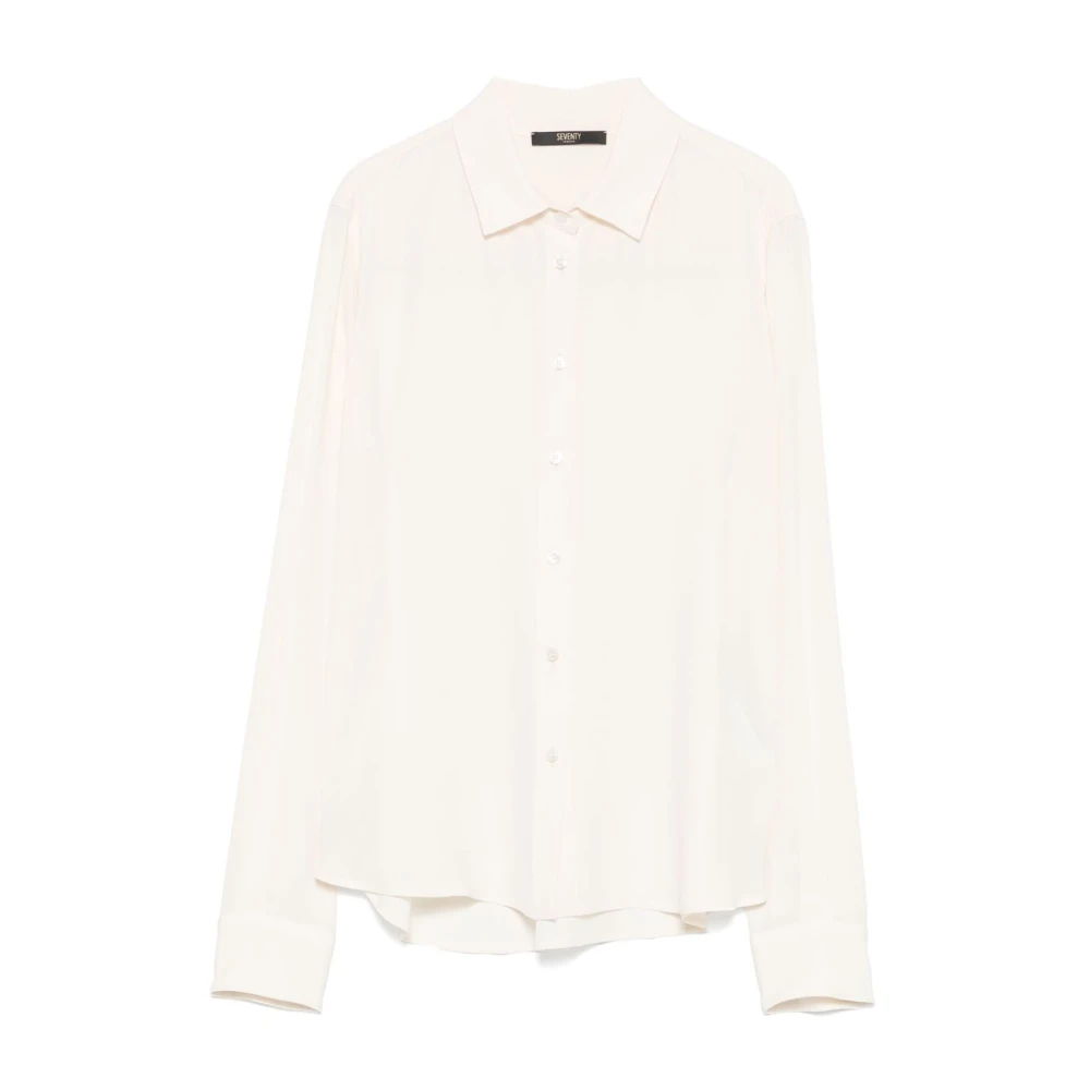 Seventy Beige Kräm Silkes Skjorta Elegant Stil