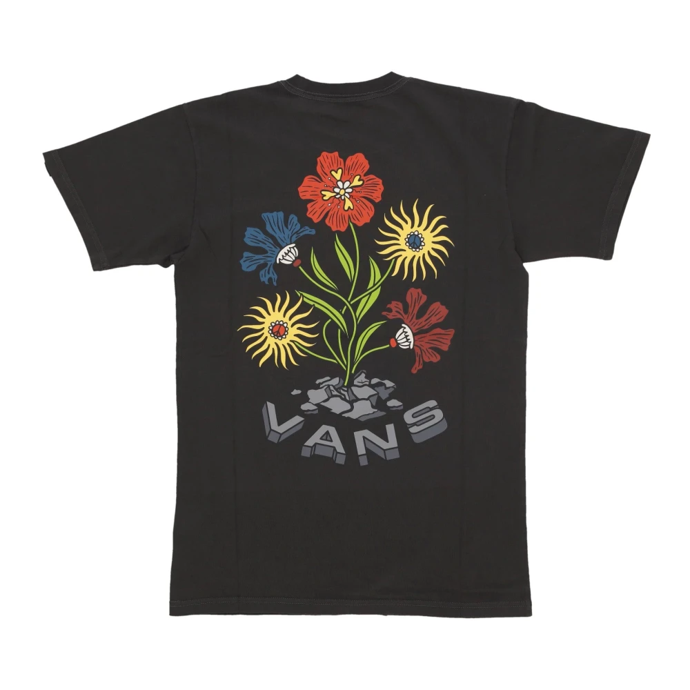 Vans Vintage Bloemen T-shirt Zwart Korte Mouw Black Heren