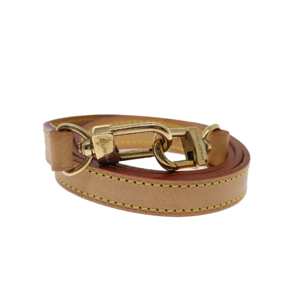 Louis Vuitton Vintage Pre-owned Leather belts Beige Dames