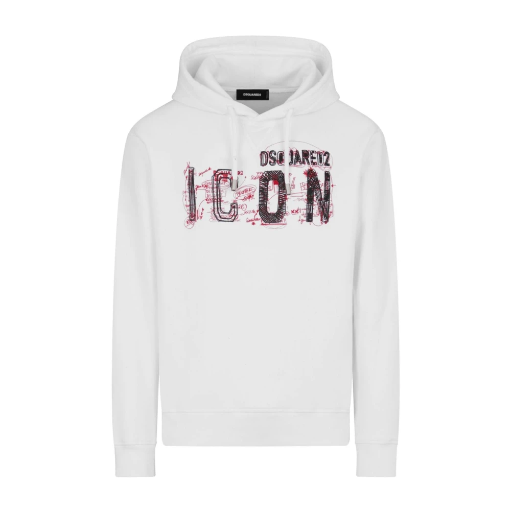 Dsquared2 Men's White Hoodies,, Jumpers For Men 2XL