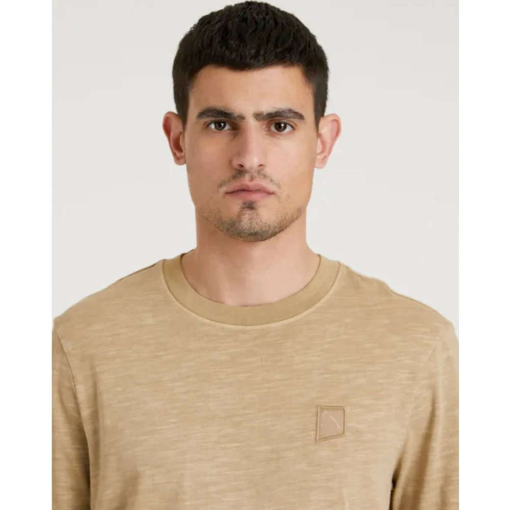 Chasin Brody Slub Korte Mouw T-shirt Brown Heren