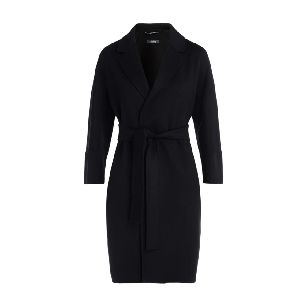 Max Mara Zwarte wollen jas Arona stijl Black Dames