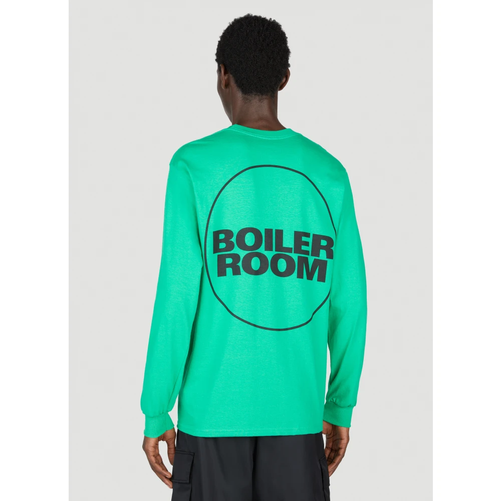 Boiler Room Logo Longsleeve Sweatshirt Green Heren