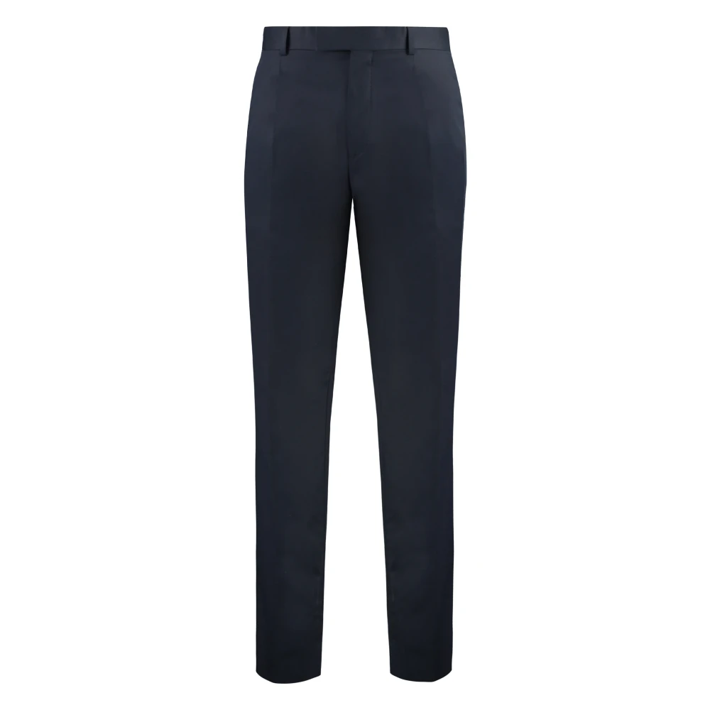 Ermenegildo Zegna Stretch Katoenen Chino Broek Blue Heren