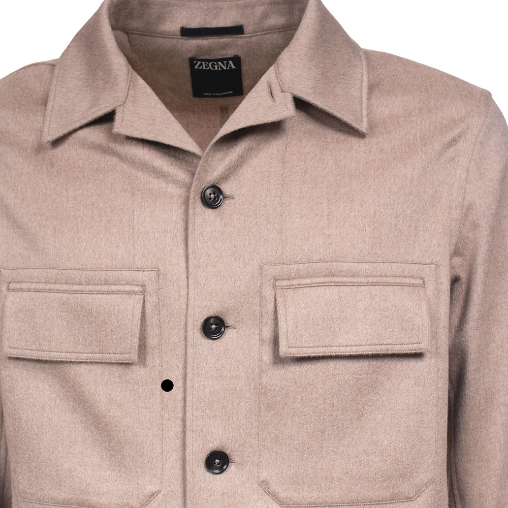 Ermenegildo Zegna Alba Cashmere Overhemd met Oasi Vezels Brown Heren
