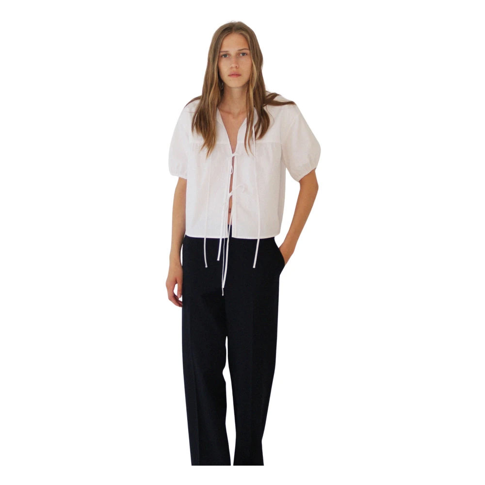 Designers Remix Claire Puff Shirt White Dames