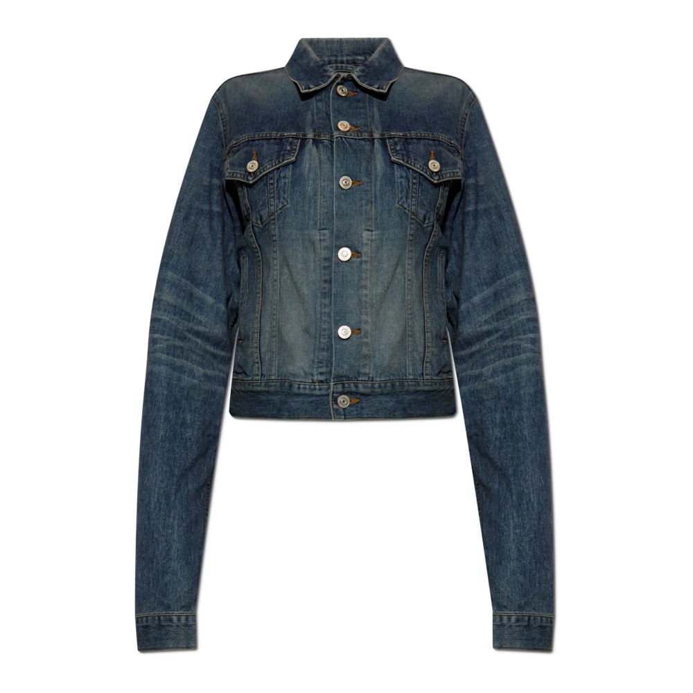 Balenciaga Spijkerjack met vintage-effect Blue Dames