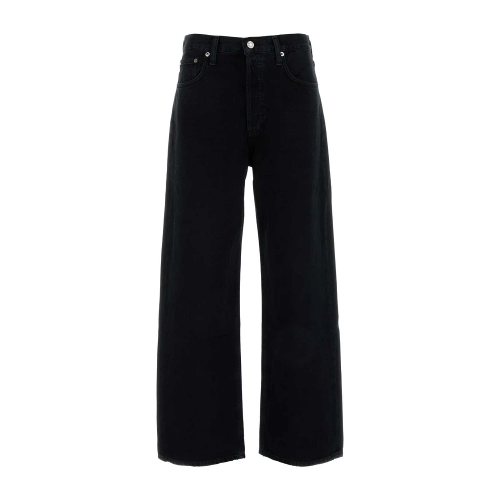 Agolde Women's Black Low Slung Baggy