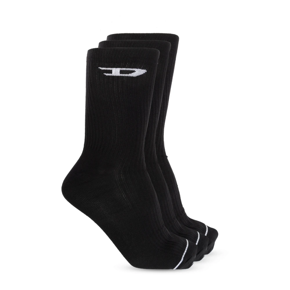 Diesel Driepak sokken Skm-D-Crew-Light Black Heren