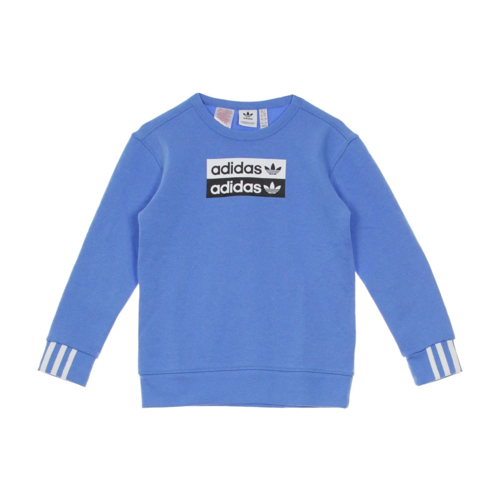 Adidas Blå Pojkar Crew Neck Sweatshirt Blue, Pojke