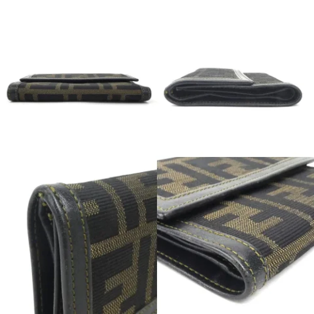 Fendi Vintage Pre-owned Canvas wallets Brown Dames
