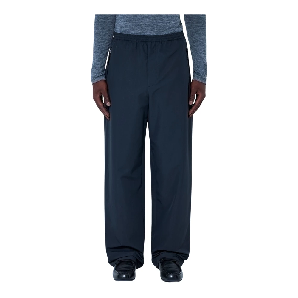 Jil Sander , Wide Trousers, Male, Gray, M, Elasticated Waist Trousers