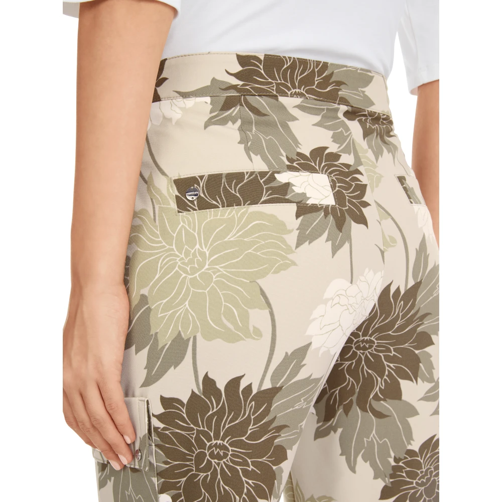 Marc Cain Relaxte cargobroek met bloemenprint Multicolor Dames