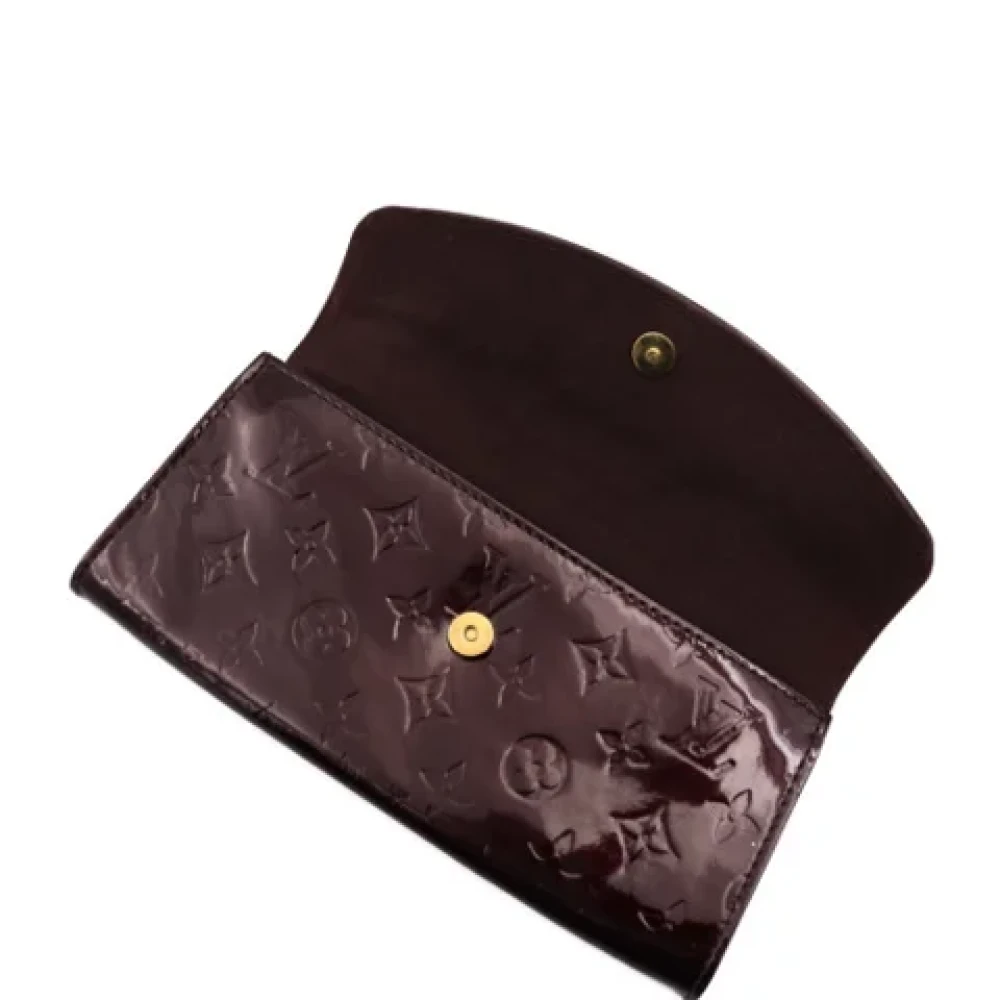 Louis Vuitton Vintage Pre-owned Leather clutches Purple Dames