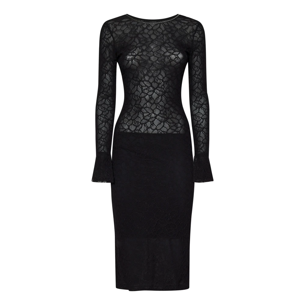 Pinko Women's Black Aaron Midi Dress - Midi Dresses - M - Dresses