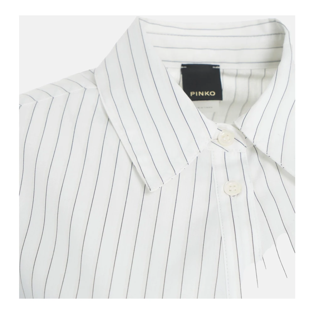 pinko Pope Line Poplin Overhemd White Dames