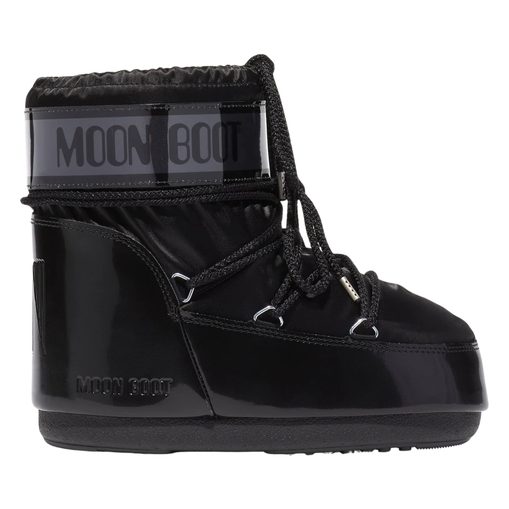 Moon Boot Unisex Kids Black Icon Low Glance Boots - Kids Boots - 33 Eu - Kids
