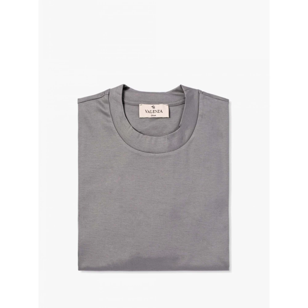 Valenza Interlock Supima Grijs T-shirt Gray Heren