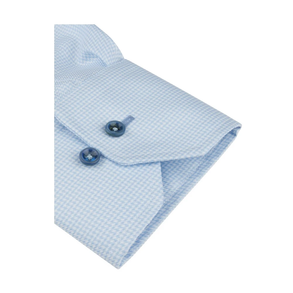 Stenströms Blauw Houndstooth Slim Fit Overhemd Blue Heren