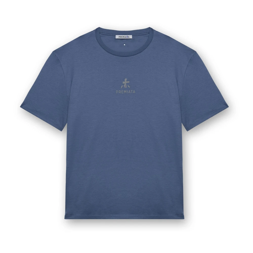 Premiata Blue T-Shirts, Male, M, Cotton Jersey T-Shirt