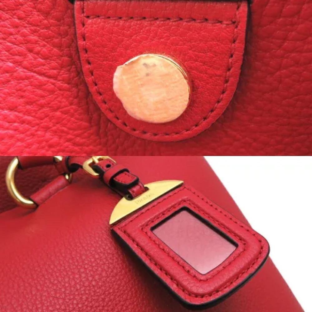 Prada Vintage Pre-owned Leather prada-bags Red Dames