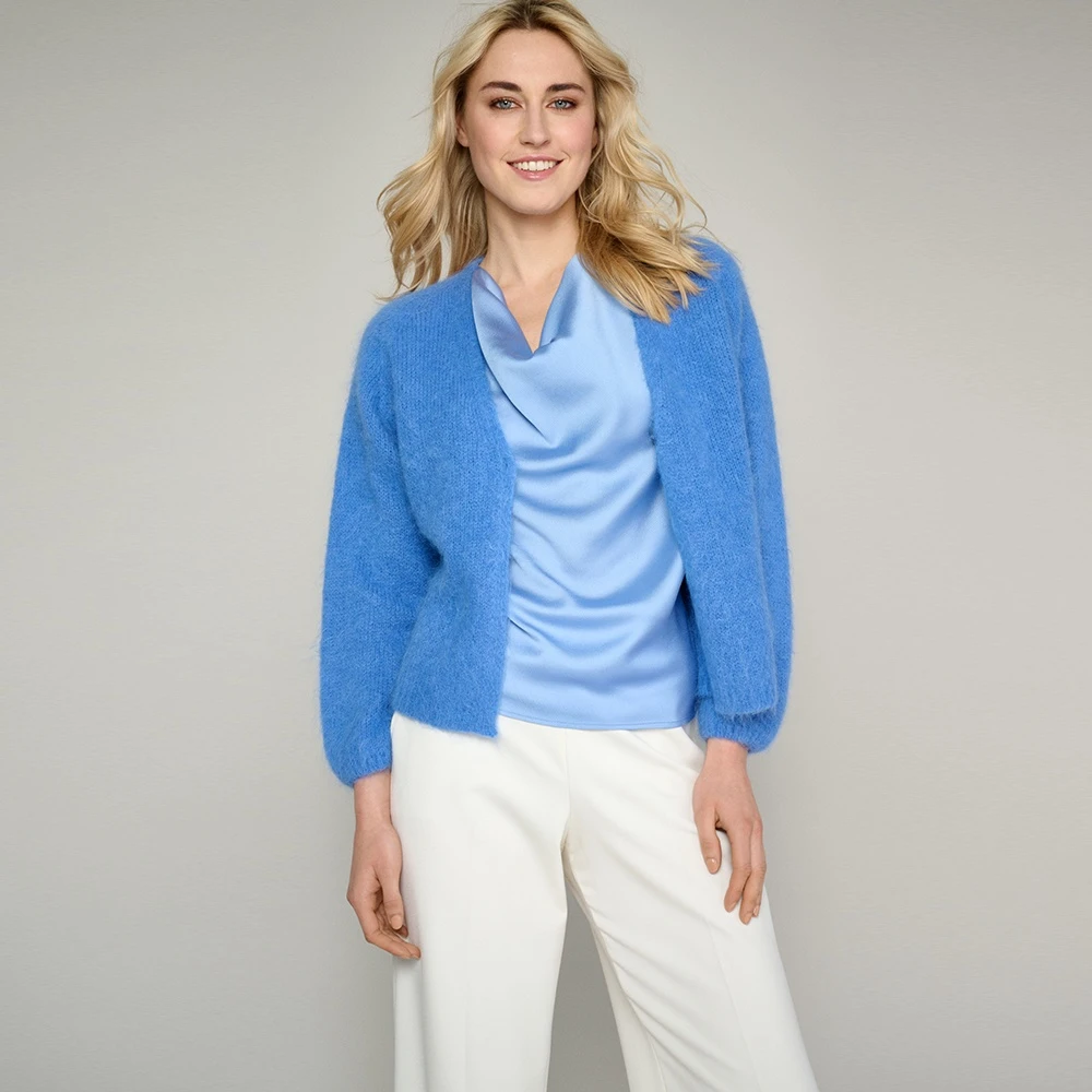 Marie Méro Kobaltblauwe Knoopvest Blue Dames