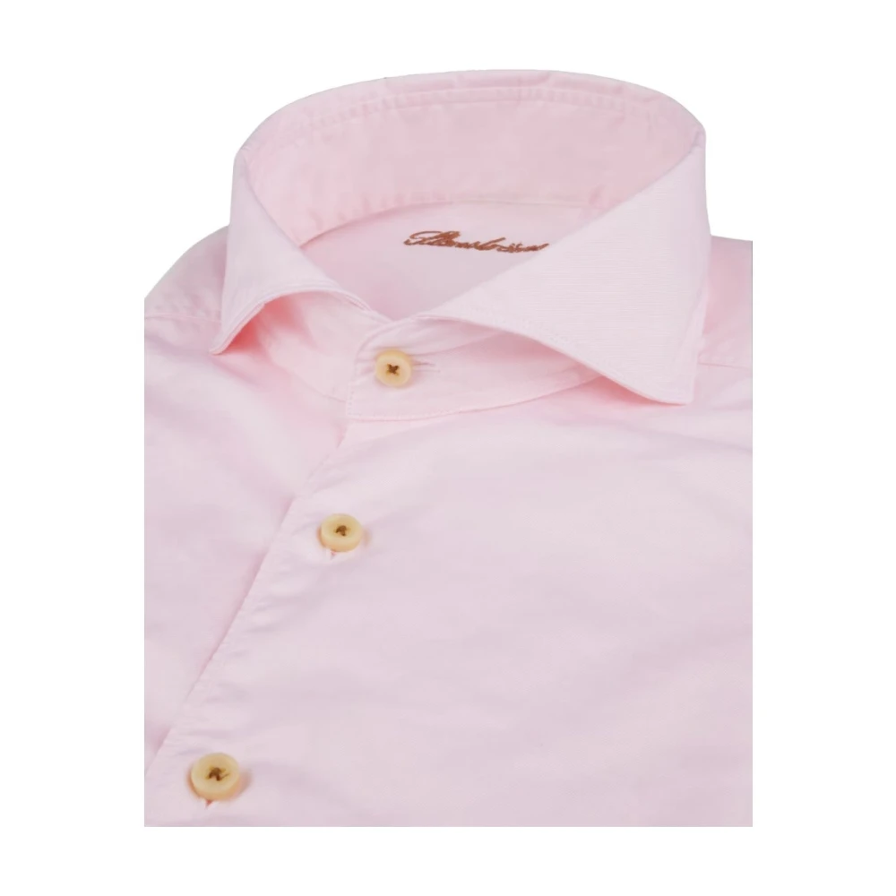 Stenströms Roze Twill Fitted Body Overhemd Pink Heren