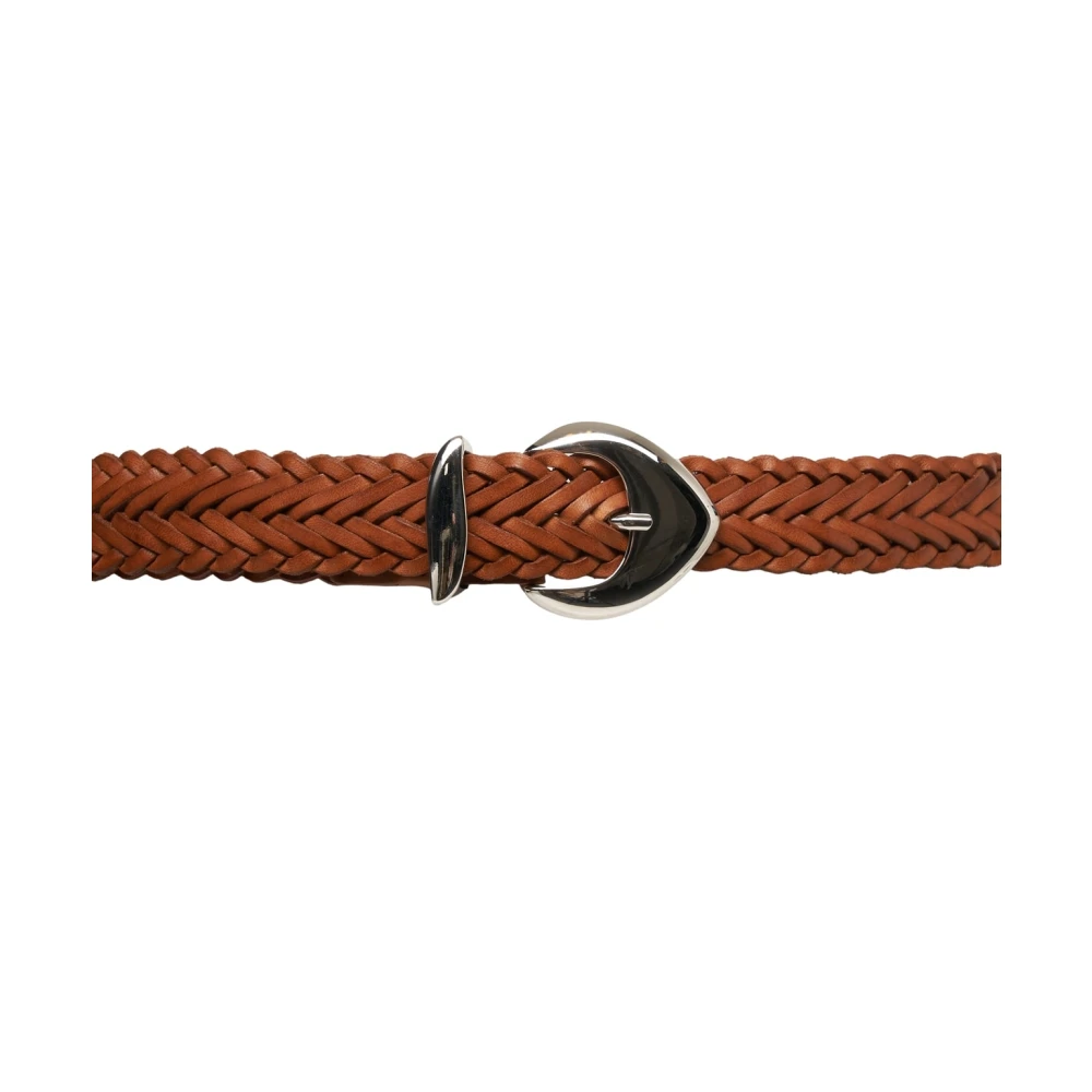 Orciani Bruin Gevlochten Leren Riem Brown Dames