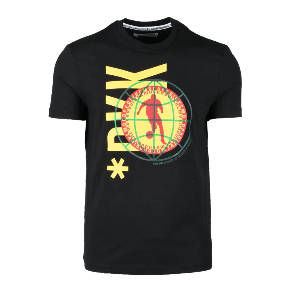Bikkembergs Katoen Elastaan T-shirt Black Heren