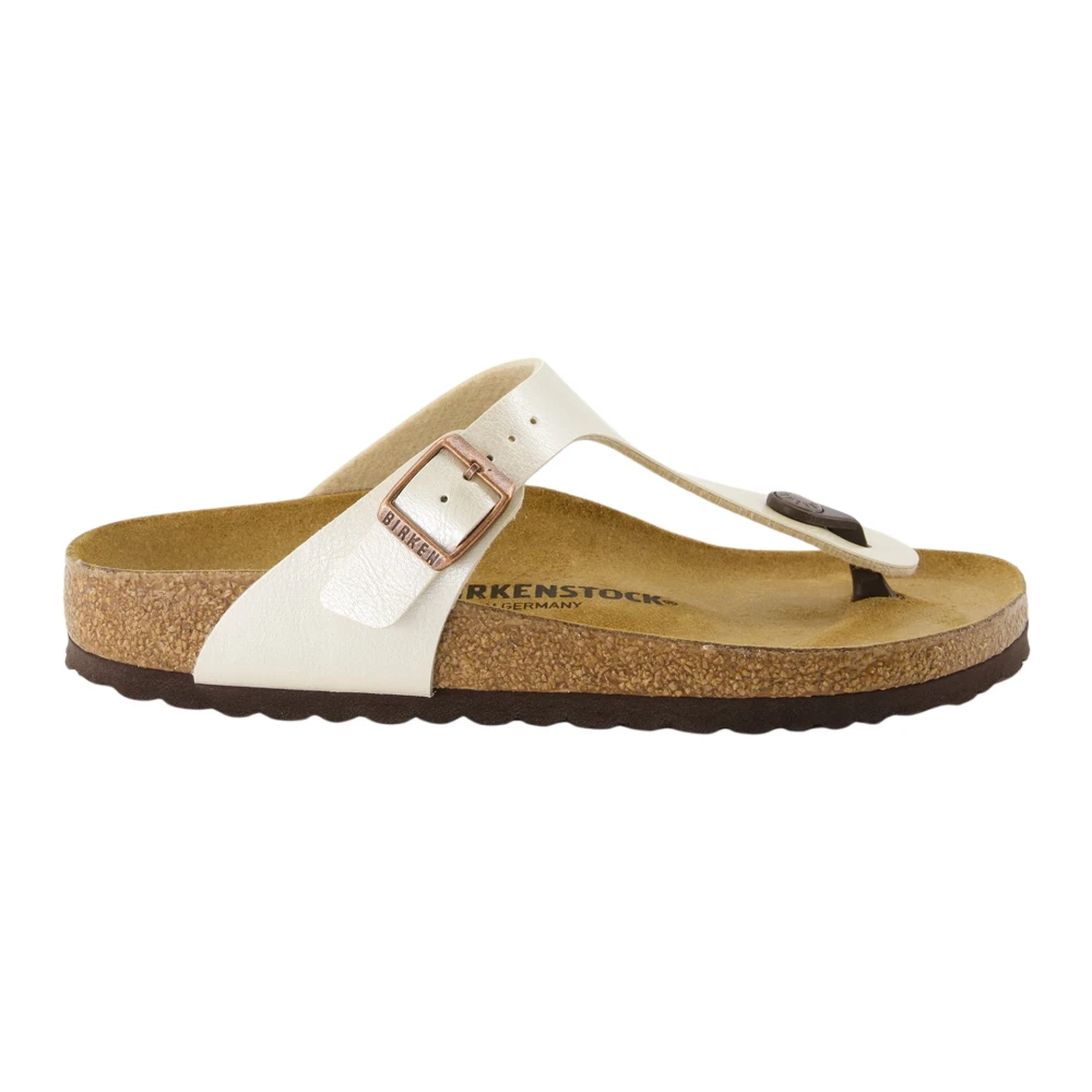 Birkenstock Women's White Flip Flops, 7 Uk, Summer Gizeh Sandals For