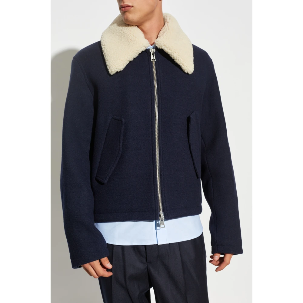 Ami Paris Wollen jas Blue Heren